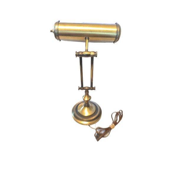 Vintage Underwriters Laboratories Brass Bankers Piano Desk Lamp - Picture 4 of 12